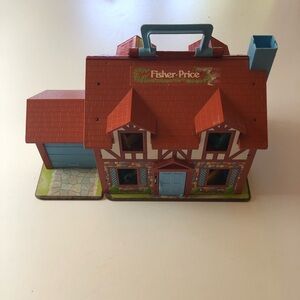 Vintage fisher price little people doll house set